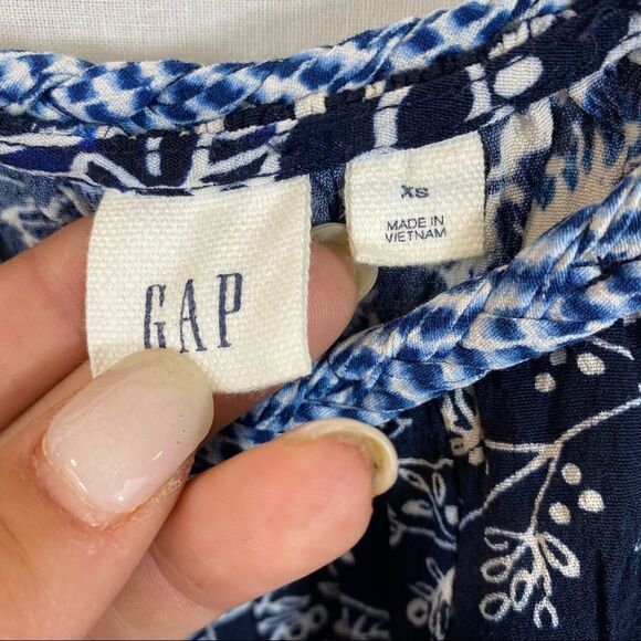 Gap Blue Floral Rope Strap Tank Top Size XS‎ - Picture 6 of 9